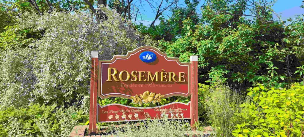 Cartel a la entrada de la localidad de Rosemere, cerca de Montreal