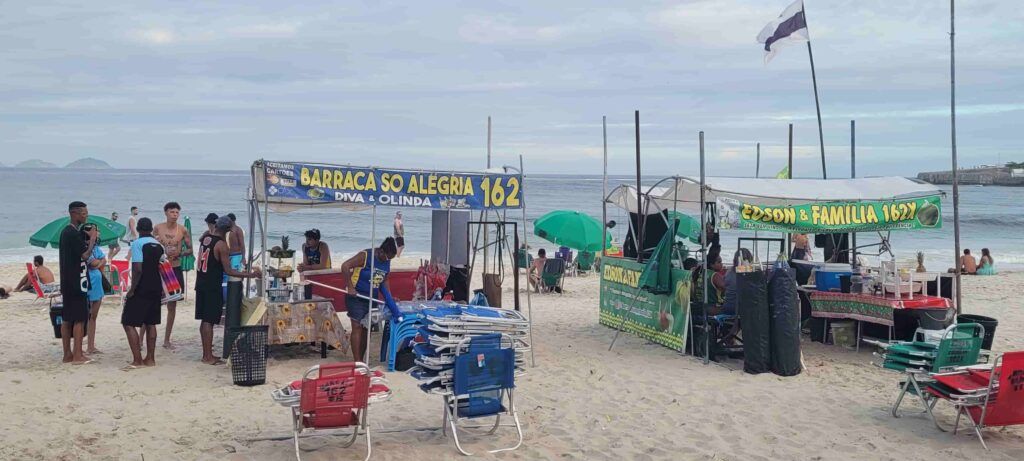 Barracas en la Playa de Copacabana