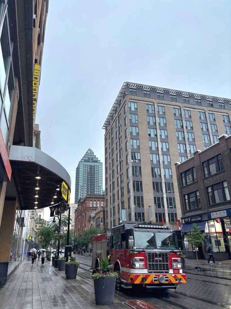 Camión de bomberos en Montreal, Canadá