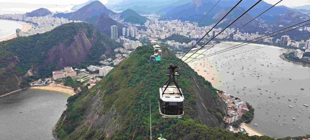 Vista de Río de Janeiro desde el teleférico del Pan de Azúcar