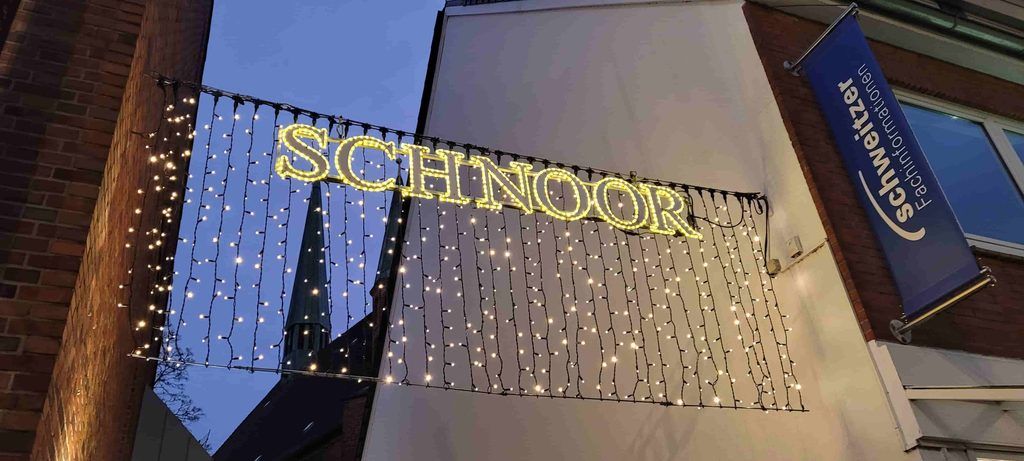 Barrio de Schnoor de Bremen en Navidad