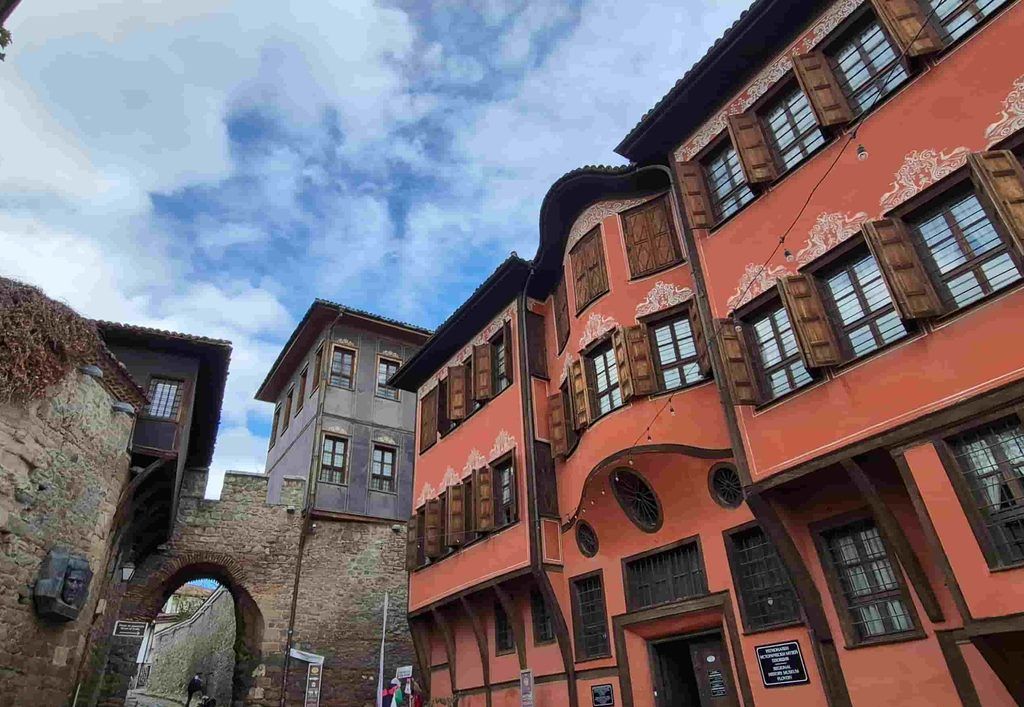 Parte posterior de la casa Kuyumdzhiev en Plovdiv, Bulgaria