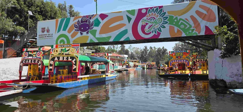 Trajineras en Xochimilco, Ciudad de México