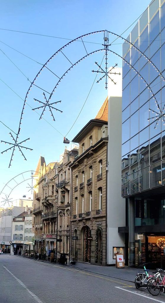 Freie Strasse en Basilea, en Navidad