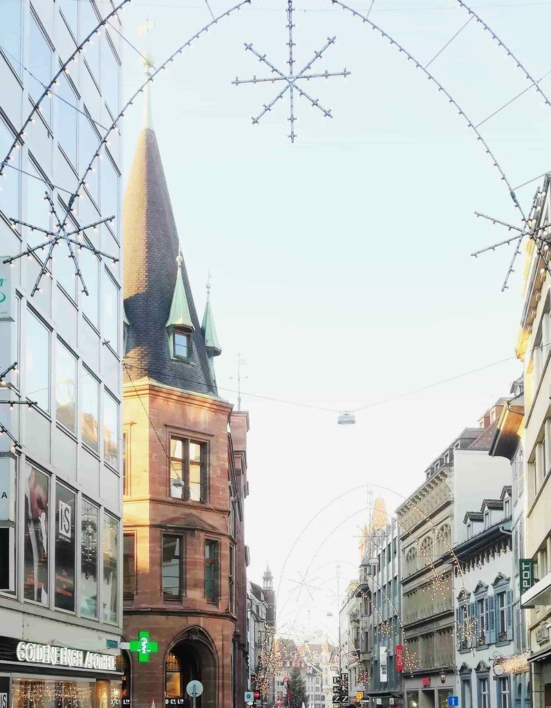 Freie Strasse en Basilea, en Navidad