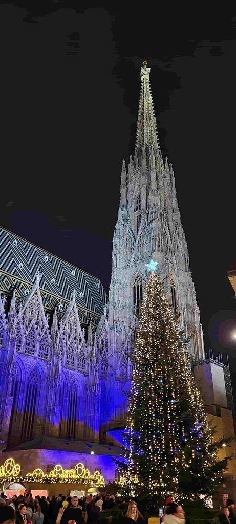 Catedral de San Esteban, en Viena, en Navidad