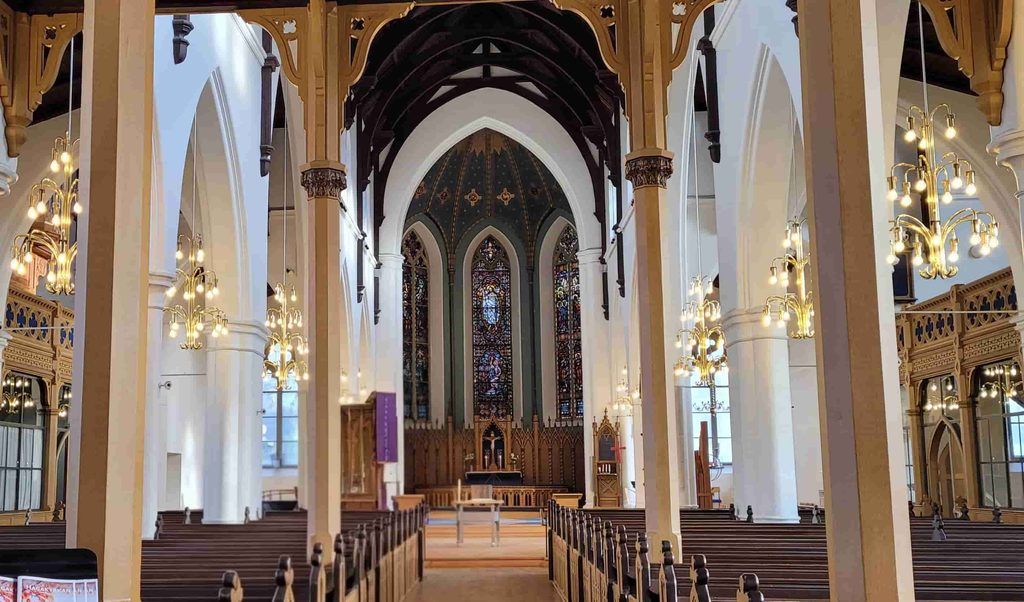 Interior de la Iglesia de Haga de Gotemburgo