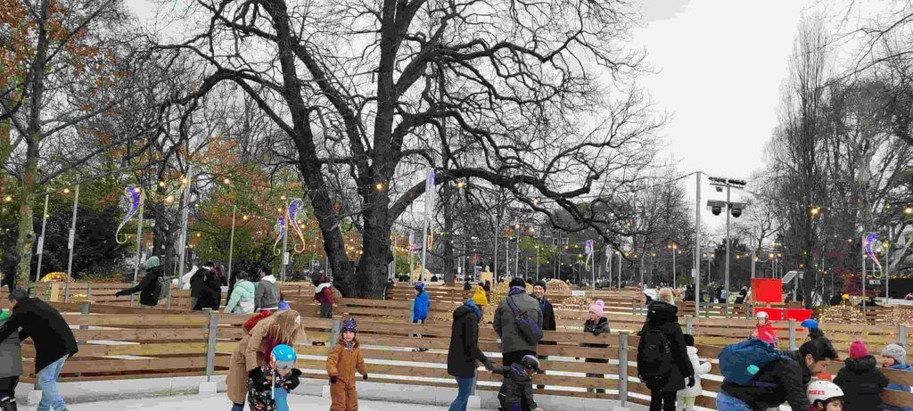 Pista de patinaje del Mercadillo navideño del Ayuntamiento de Viena
