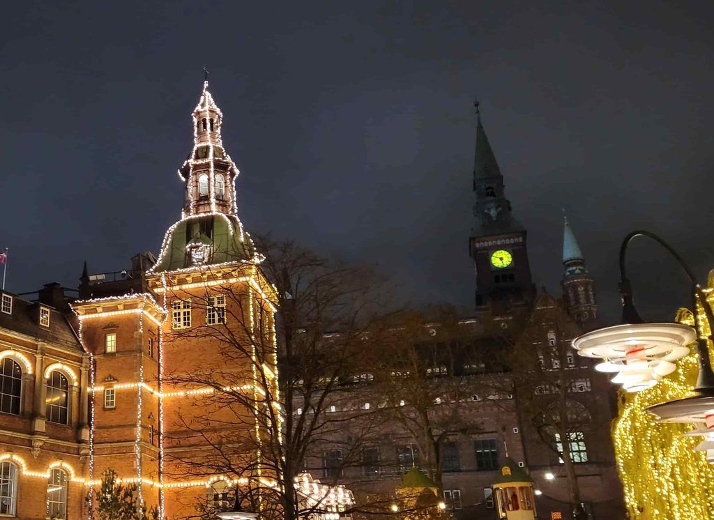 El Parque Tívoli, Copenhague, en Navidad