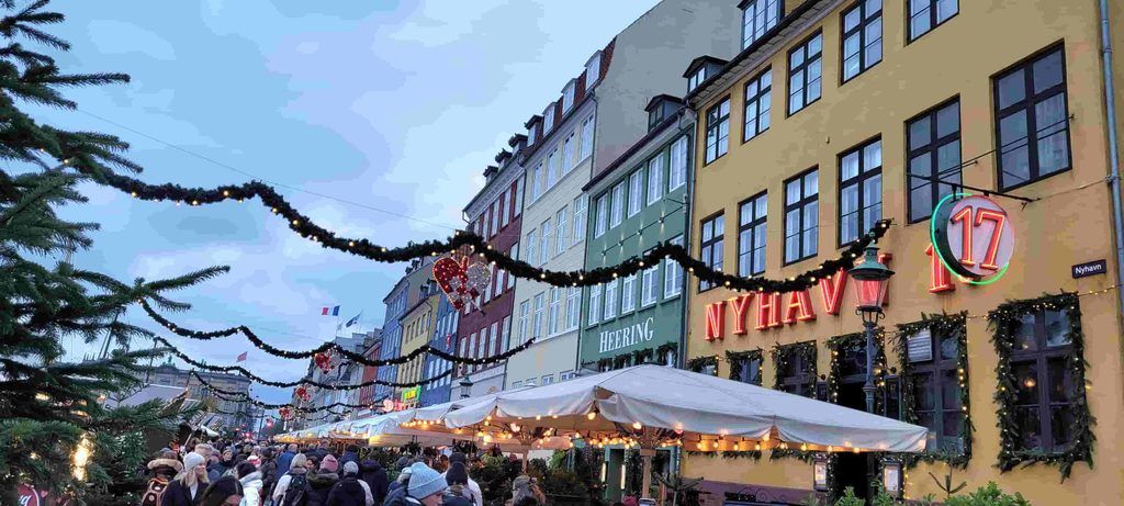 Nyhavn, Copenhague, en Navidad