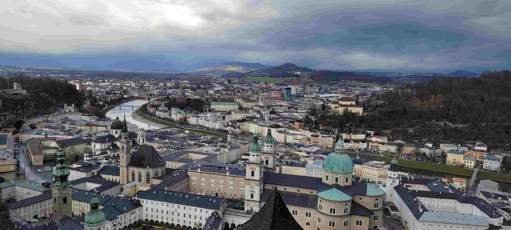 Vista de Salzburgo desde la Fortaleza de Hohensalzburg